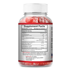 Supplement Facts of Natural Apple Flavor Gummies 1000 MG